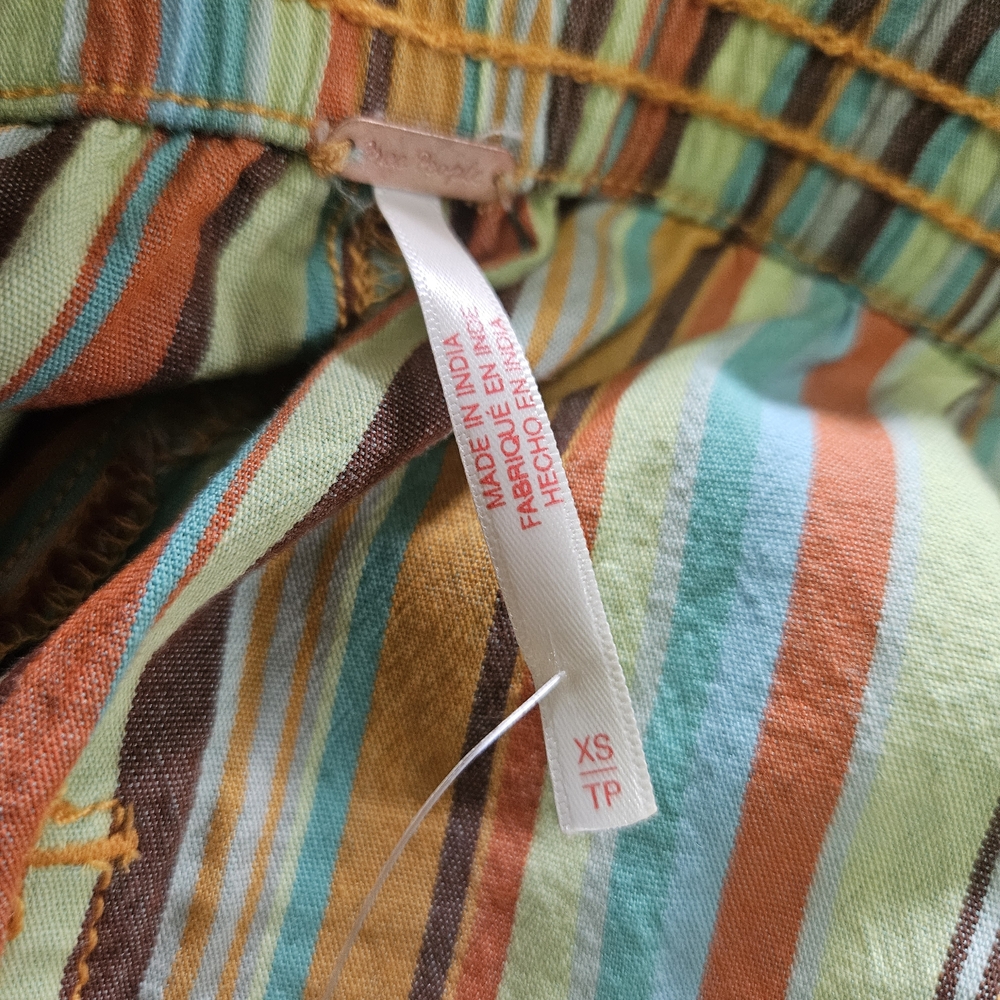 Free People Multicolor Striped Women Shorts - Picture 6 of 7